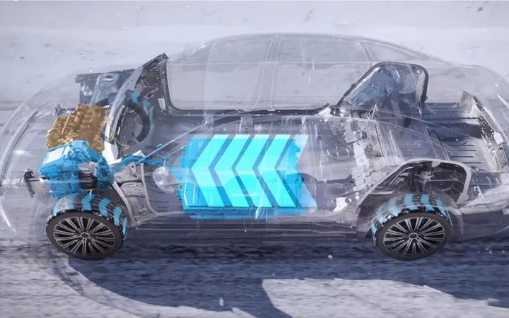 Схема гибридной силовой установки седана Geely Galaxy A7 EM